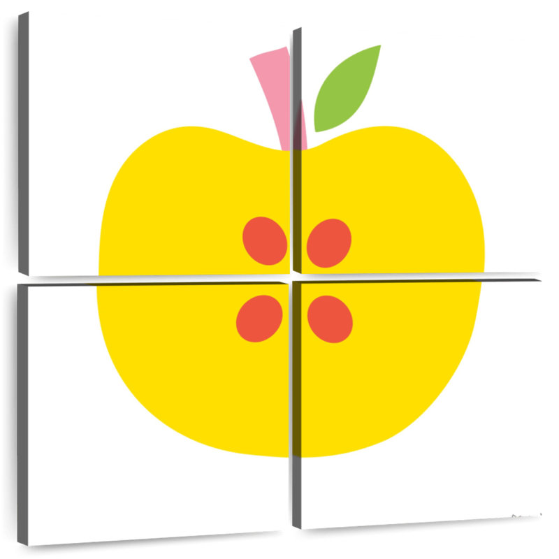 Yellow Apple, 26" H x 26" W
