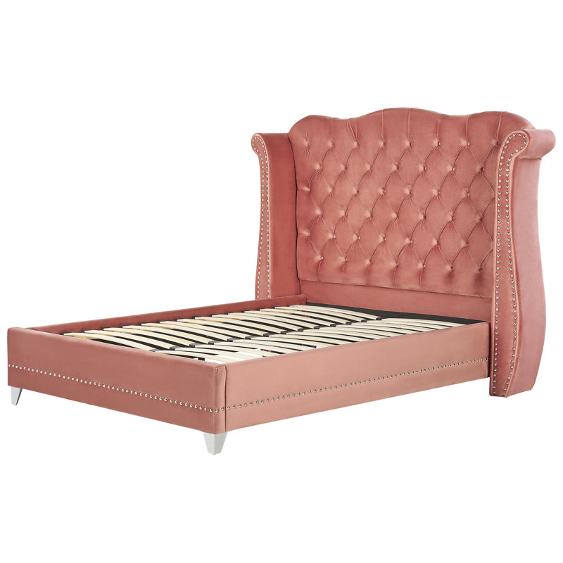 Inverness Upholstered Bed, European Kingsize (160 x 200cm), Pink