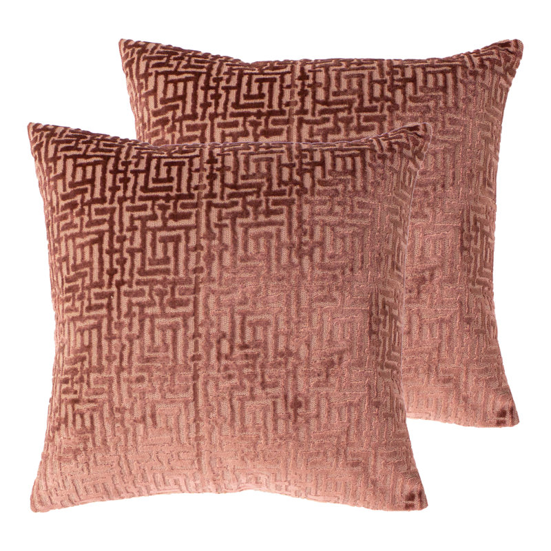 Geometric Square Cushion, Grey