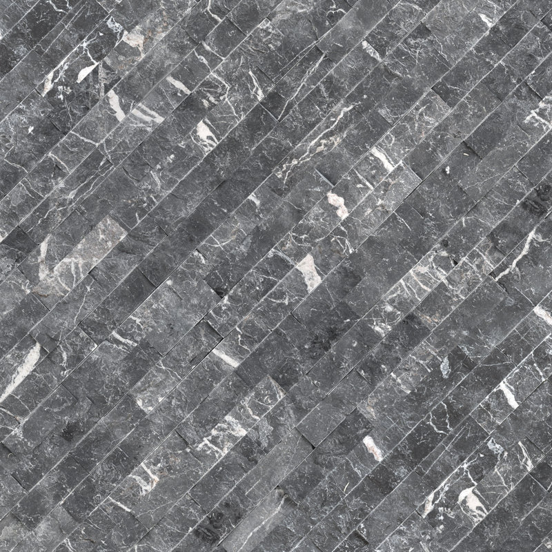 Stonecrest 6 in. x 24 in. Split Face Natural Stone Ledger Panel Wall Tile, Cavern Oscuro