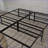 King Size Black Steel Platform Bed Frame - No Box Spring, 2000LBS Capacity, 14" Elevated, Tool-Free Assembly