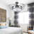 36" Taig 4-Blade LED Crystal Ceiling Fan with Remote Control and Light Kit Included-933564895