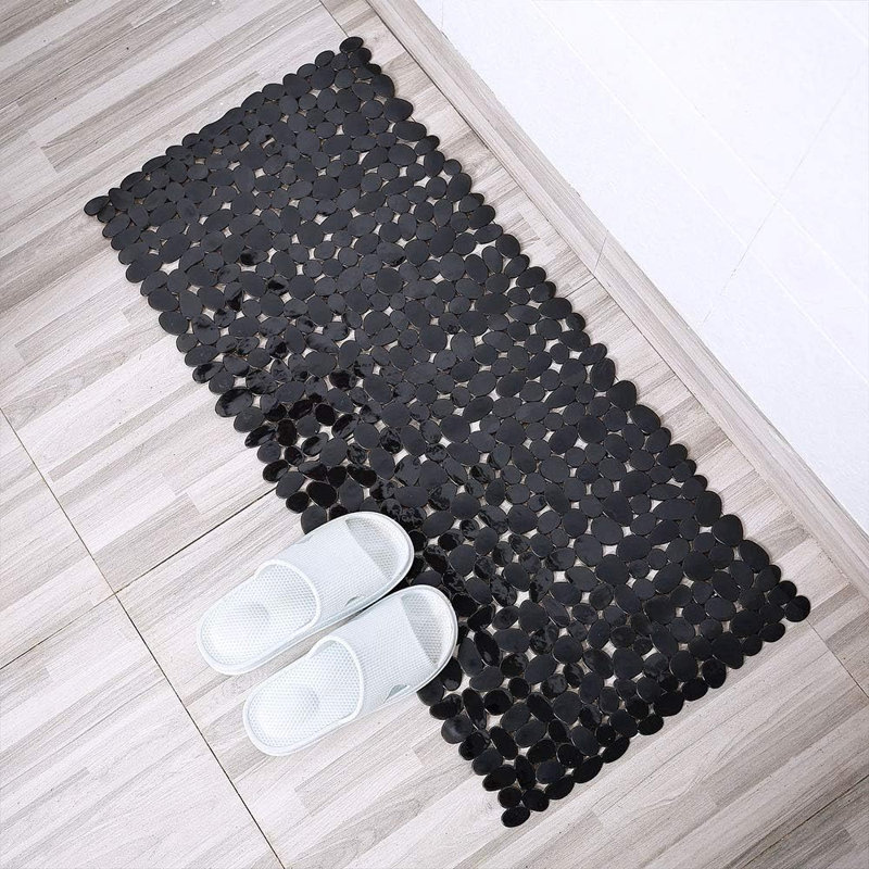 Tapis de baignoire antidérapant noir l 16 po x L 35 po (pour les baignoires lisses / non texturées seulement)