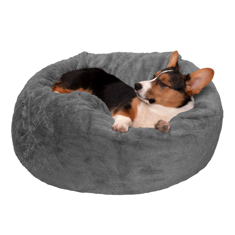 Orthopedic Polyester Pet Bed, Medium (26" W x 26" D x 11" H), Gray Mist
