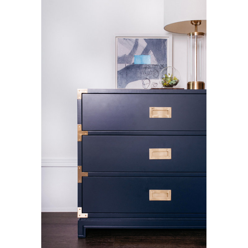 Carlyle 3 - Drawer Nightstand, Navy