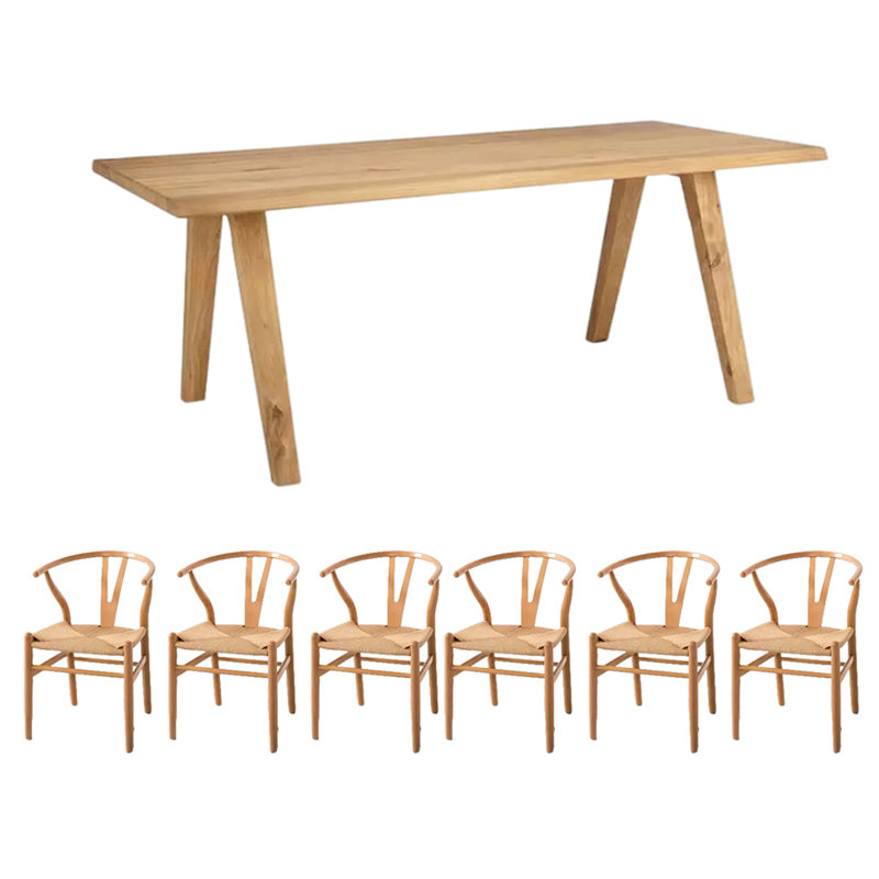 Rectangular Dining Set, H 29,53 po x L 78,74 po x l 35,43 po