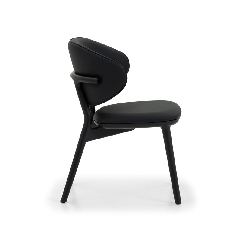 Soren Upholstered Dining Chair, Black, Matte Black