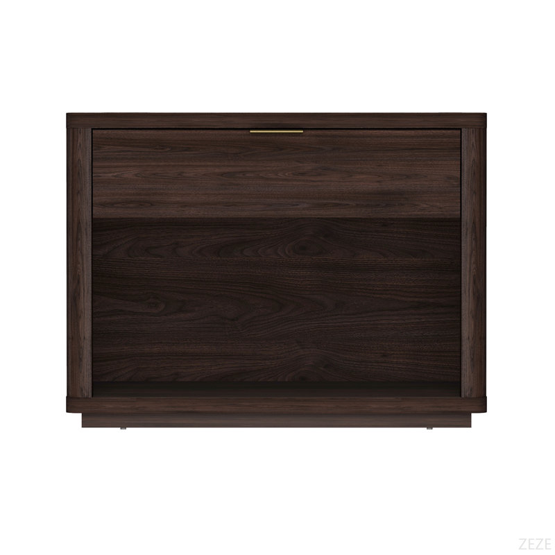 Table de chevet brune