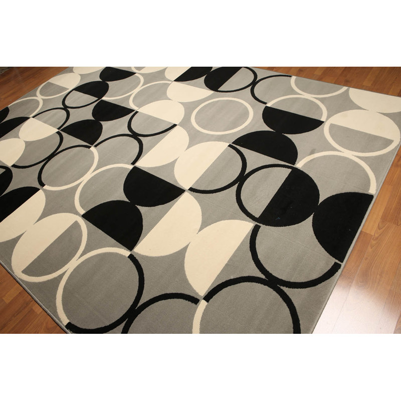 Tapis oriental KPSI en laine fabriqué à la machine 8 po x 11 po Corrigan Studio® - couleur ivoire - non