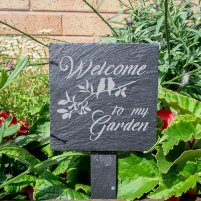 Ivanhoe Stone Plants & Flowers Garden Sign