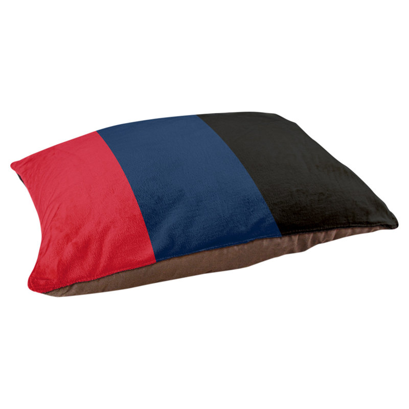 Coussin pour chien hockey Las Vegas, Petit (l 28 po x P 18 po x H 9,5 po), Rouge / bleu / noir