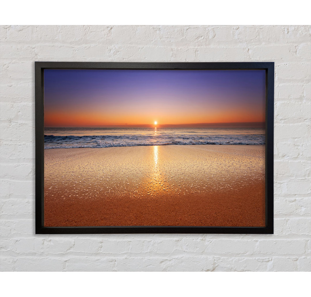 Distant Ocean Sunset - Einzelner Bilderrahmen Kunstdrucke auf Leinwand