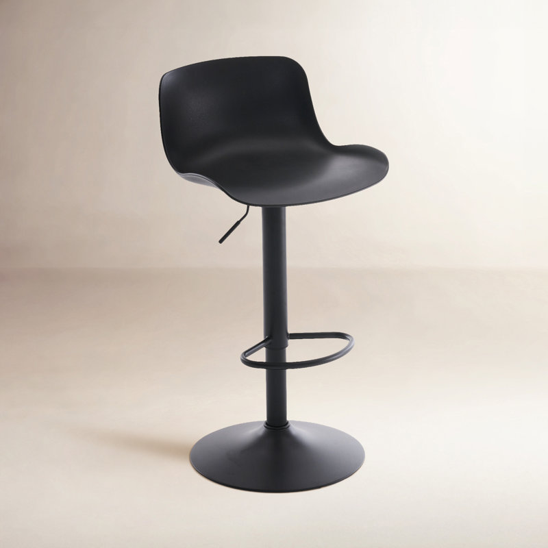 Tabourets pivotants avec dossier Meli, Noir