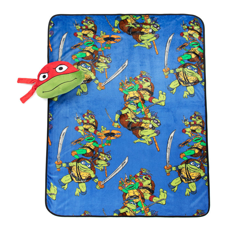 TMNT Raphael Travel Throw and Pillow Set