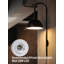 Applique murale à brancher, lampe murale d'intérieur en métal, base E26, DEL maximale de 20 W, ampoule non incluse, noir-1427179461