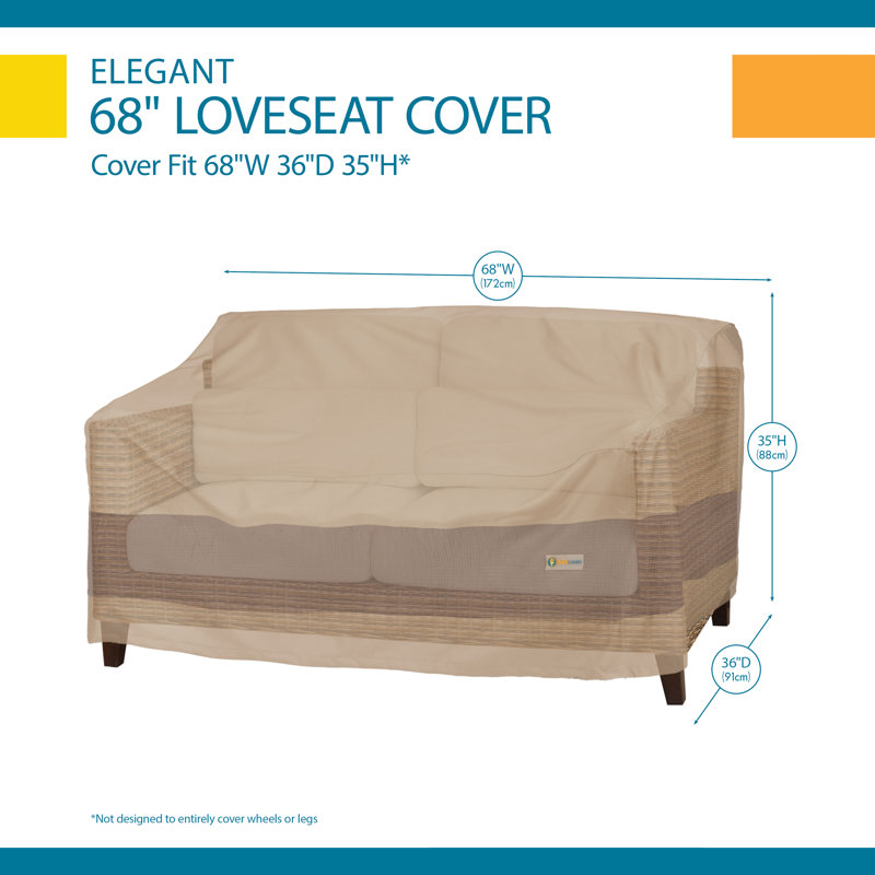 Steve Elegant Waterproof Outdoor Loveseat Cover, 35" H x 68" W x 36" D