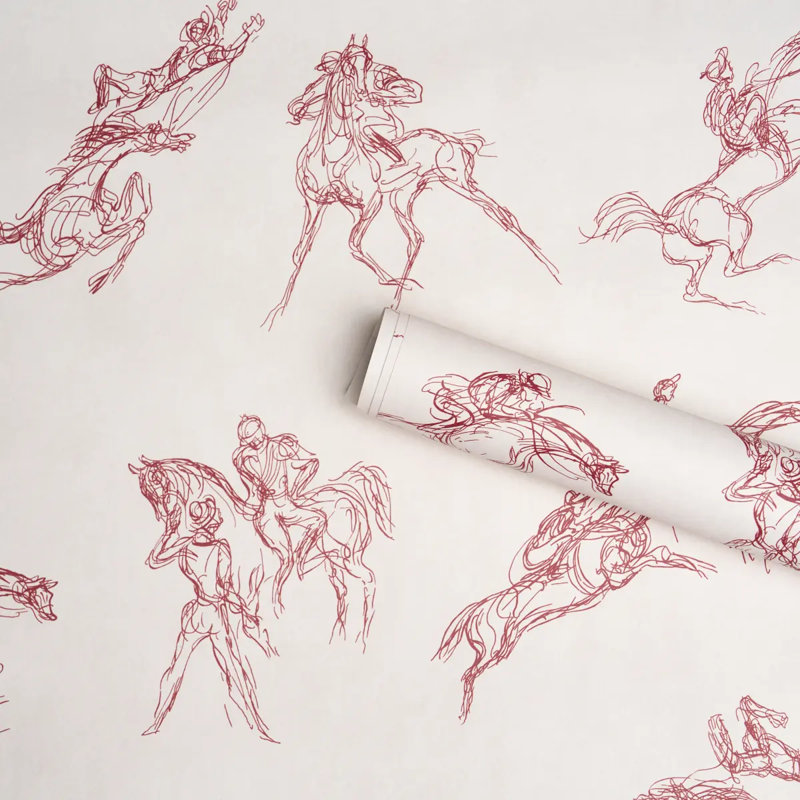 Papier peint Schumacher X Backdrop Tanbark, Rouge