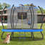 Trampoline avec panier de basketball, filet d'enclos et échelle, trampoline d'extérieur pour enfants, trampoline récréative