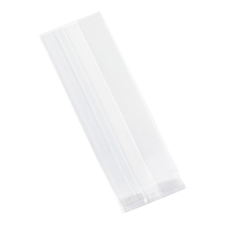 Bag Tek Clear Plastic Gusset Bag - High Clarity, Heat Sealable - 2 x 1 x  5 - 100 count box