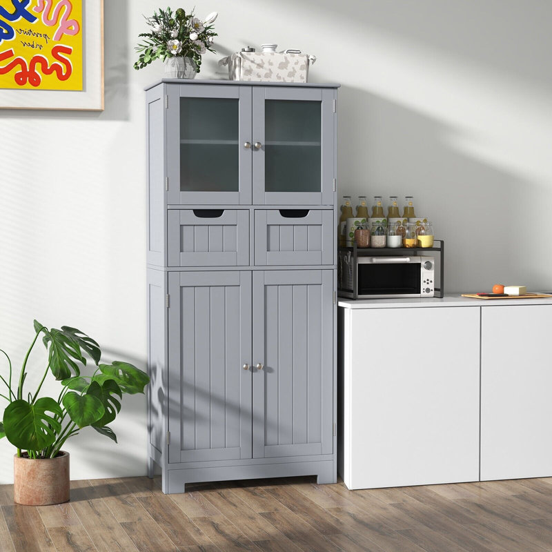 Freestanding Bathroom Cabinet, Gray