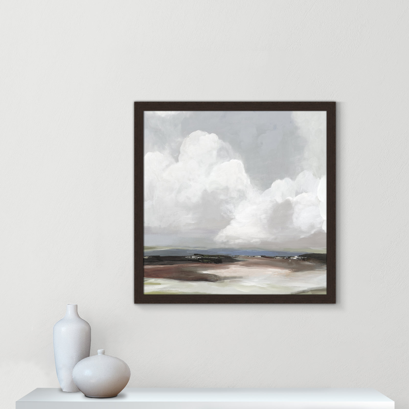 Morning Air - Picture Frame Painting Print, Walnut Framed, 28.5" H x 28.5" W x 1.12" D