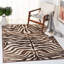 Tapis brun à imprimé zébré Elana-19265781