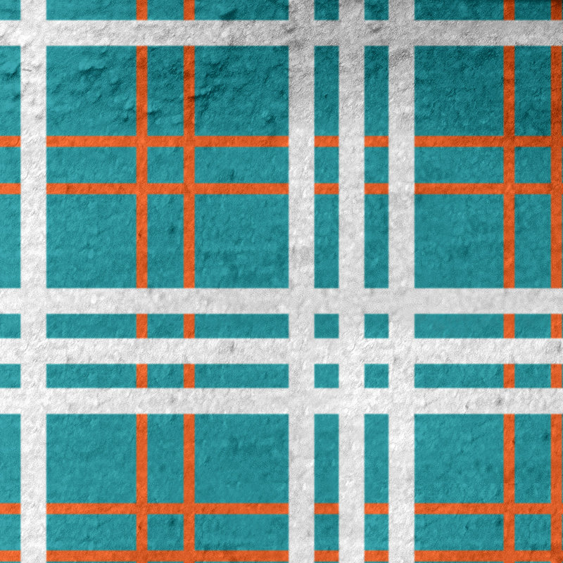 Serviette de bain de luxe Miami football, Turquoise / orange / blanc, Microfibre