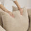 Canapé rond surdimensionné sans ossature avec pouf