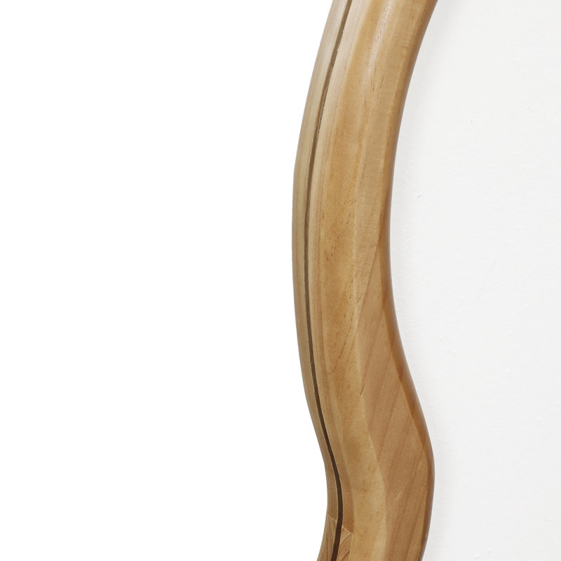 Jhada Solid Wood Asymmetrical Bathroom Wall Mirror