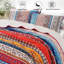 Ensemble de courtepointe bohémienne, avec taie décorative, microfibre légère (2 pièces)-104691002