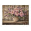 Pivoines et bouquet de lavande I - Art mural en bois pivoines - sur bois de pin naturel-688964695