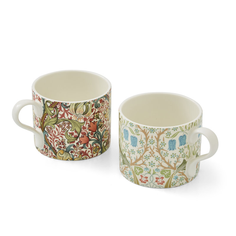 The Original Morris & Co. Blackthorn and Golden Lily Mugs