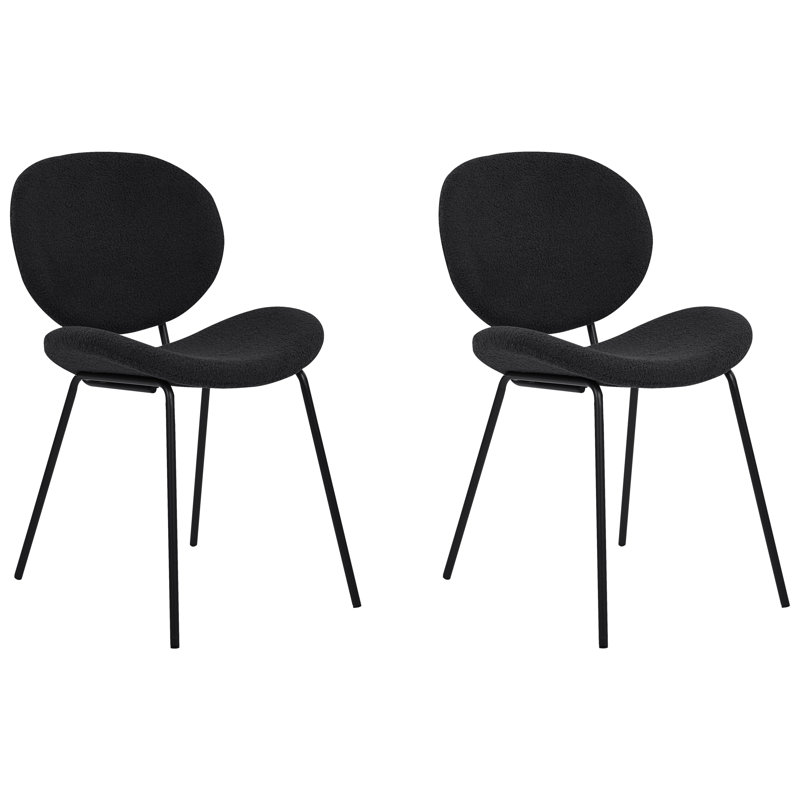 Eleanore 80cm H Upholstered Side Chair, Black