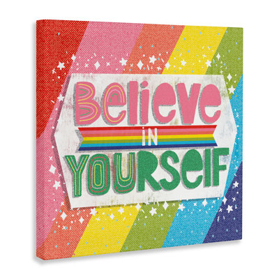 Believe In Yourself Rainbow Canvas, design by Jilly Jack Designs