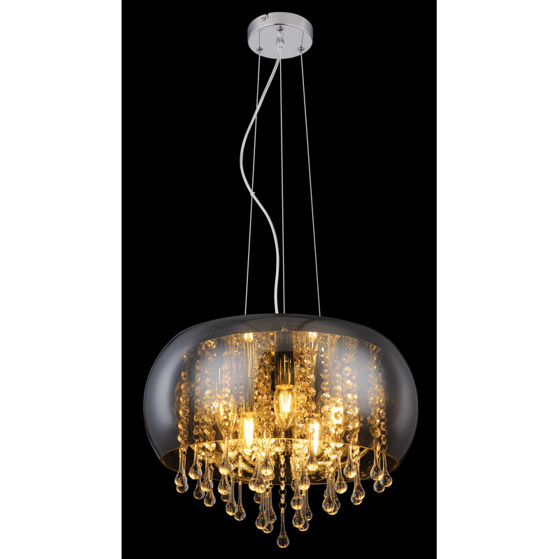 Amaia 5 - Light Chrome Crystal Pendant