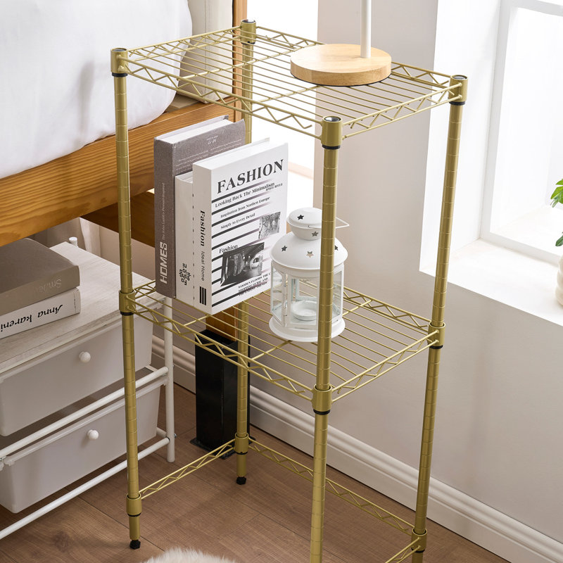 Suprima Shelf Nightstand, Gold