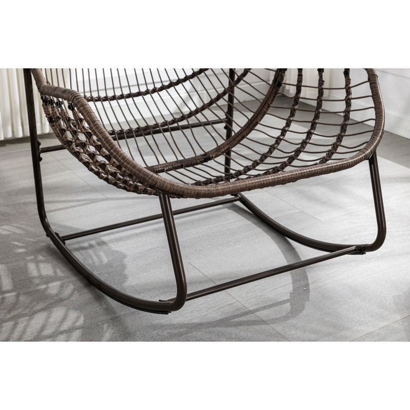 Spacious White Rocking Chair, For Garden, Living Room, Patio Outdoor Rocker Chair In White, Front Porch, Garden, White