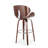 Mid-Century Modern Upholstered Swivel Barstool-1726644350
