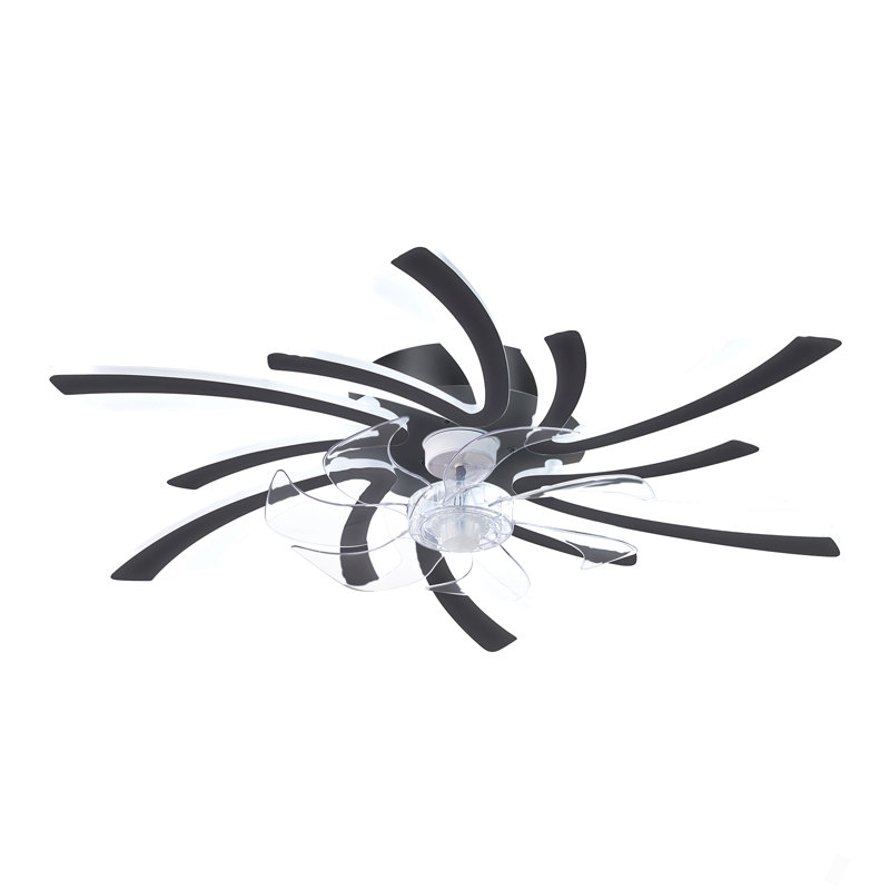 30.7In Ceiling Fan With Lights, Remote Control 3 Color Temperatures,6 Gear Wind Speed Fan Light, Black