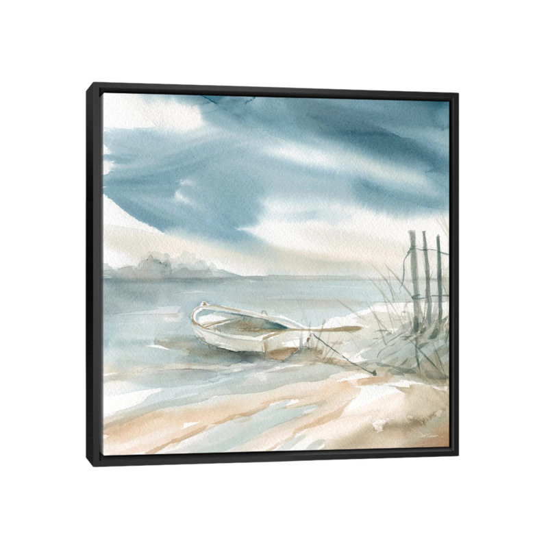 Subtle Mist II, reproduction d'art sur toile tendue, H 26 po x l 26 po x P 1,5 po, Toile avec cadre noir, Pas de tapis