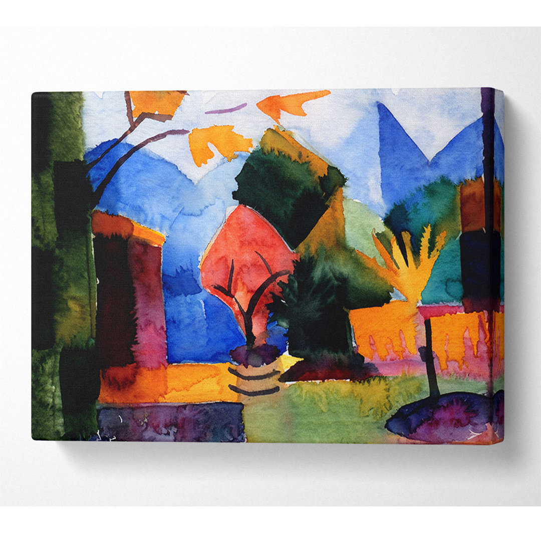 August Macke Garten am Thunersee - Kunstdrucke auf Leinwand