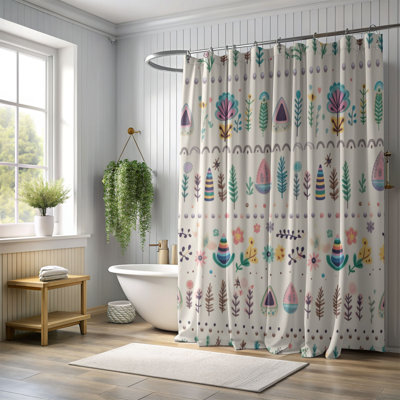 Rideau de douche Pastel Rainbow Vibes - Premium