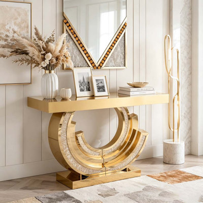Console à miroir avec hall d'entrée