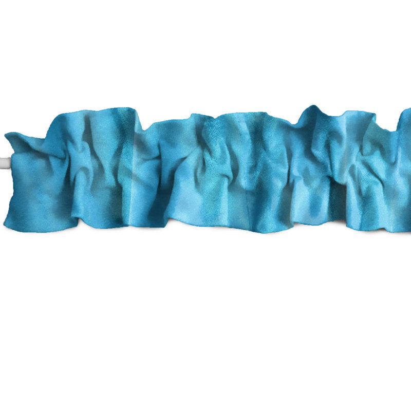 Tailored Window Valance, 72" W x 7" L, Turquoise