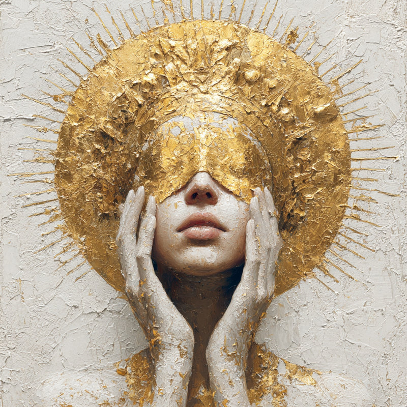 Art mural sur toile Veil of Light, L 40 po x H 40 po x P 1,5 po