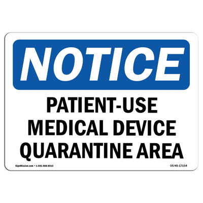 Plaque de quarantaine pour dispositifs médicaux usagés