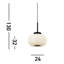 Rorie 1 - Light Black Single Pendant