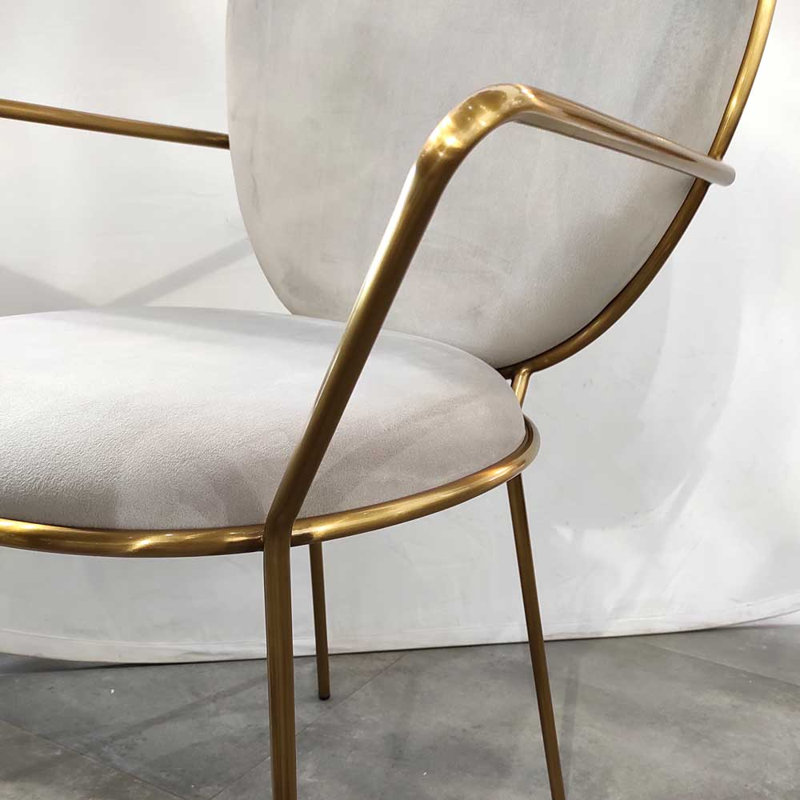 Banmah 47cm H Velvet Upholstered Armchair in Grey