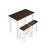 Modern Industrial 4-Piece Bar Set—Table + 3 Stools, Counter Height, Ideal for Entertaining