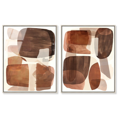 Ensemble de décoration murale Utah Hills Duo par Art Remedy, cadre argenté, 24 x 30